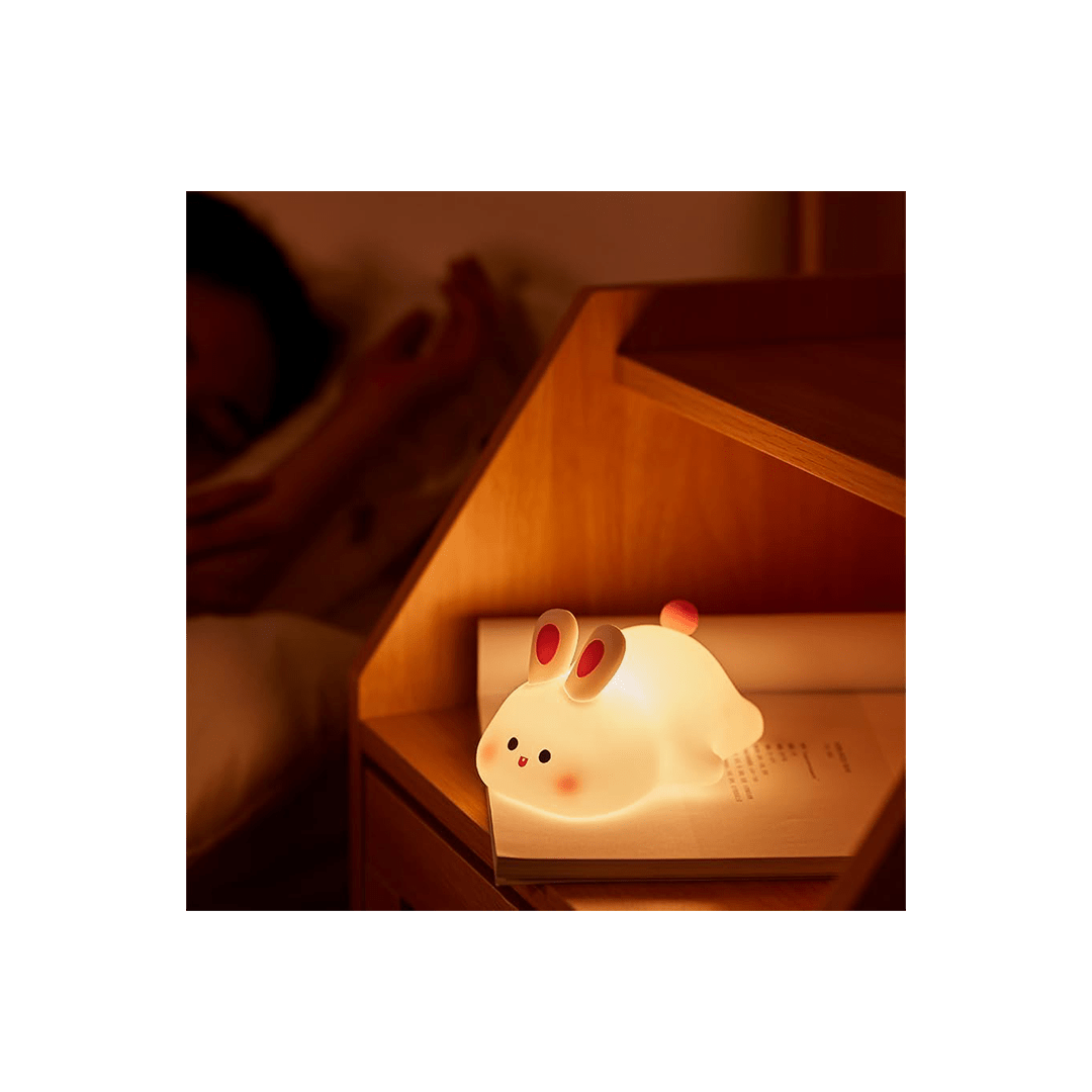 Burani Toys Toys Burani Toys Cute Little Rabbit Night Light Touch Silicone Animal Night Lamp For Kids (3 Years+)