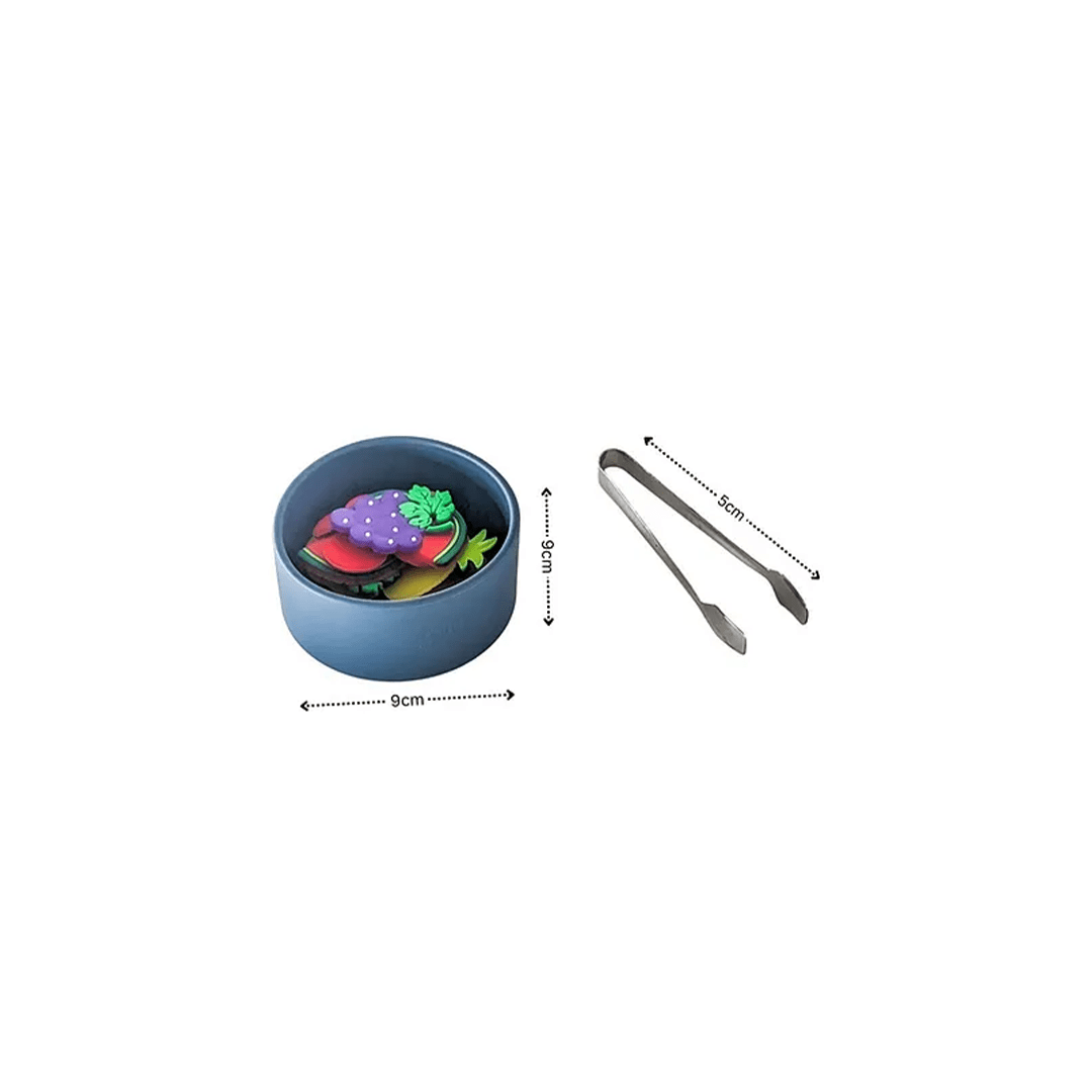 B4brain Silicon Jar and Fruits Set for Kids 2 Years and Above