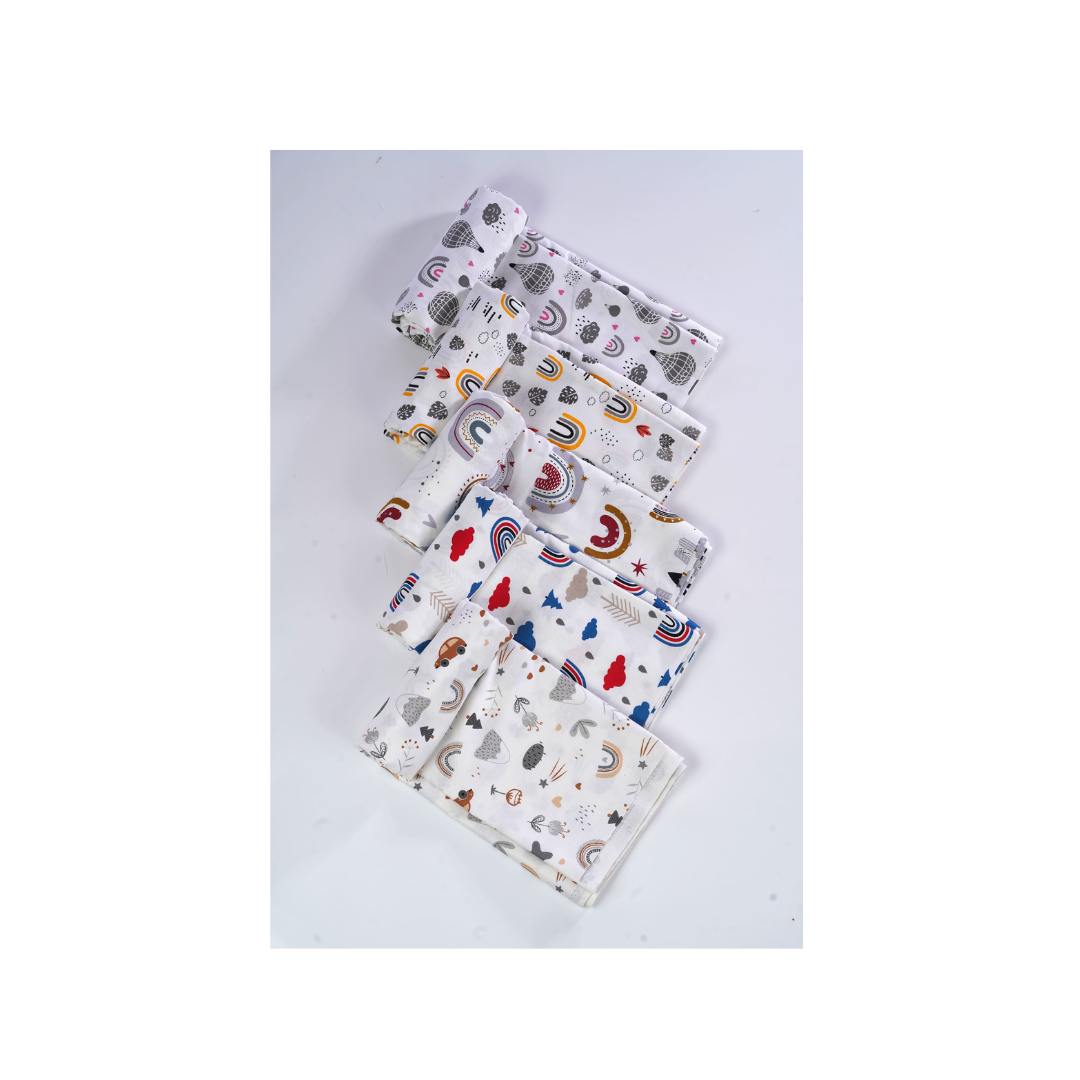Cradle Factorey Twill Print Medium Cradle Cloth, Printed Cradle Cover, Random Colour as per Availability, Suitable for Babies 0 to 12 Months