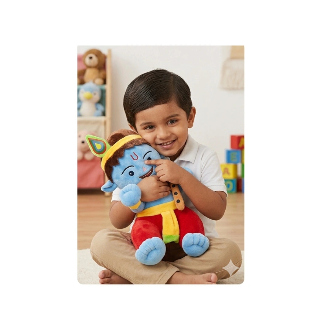 Krishna Soft Toy for Kids | Cute Lord Krishna Plush Doll and Gift