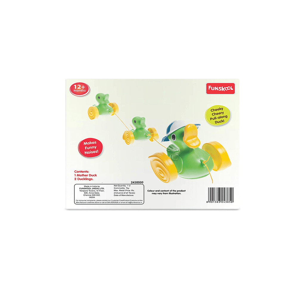 Funskool Giggles Wiggler Duck – Pull Along Musical Duck Toy for Toddlers (12 Months+)