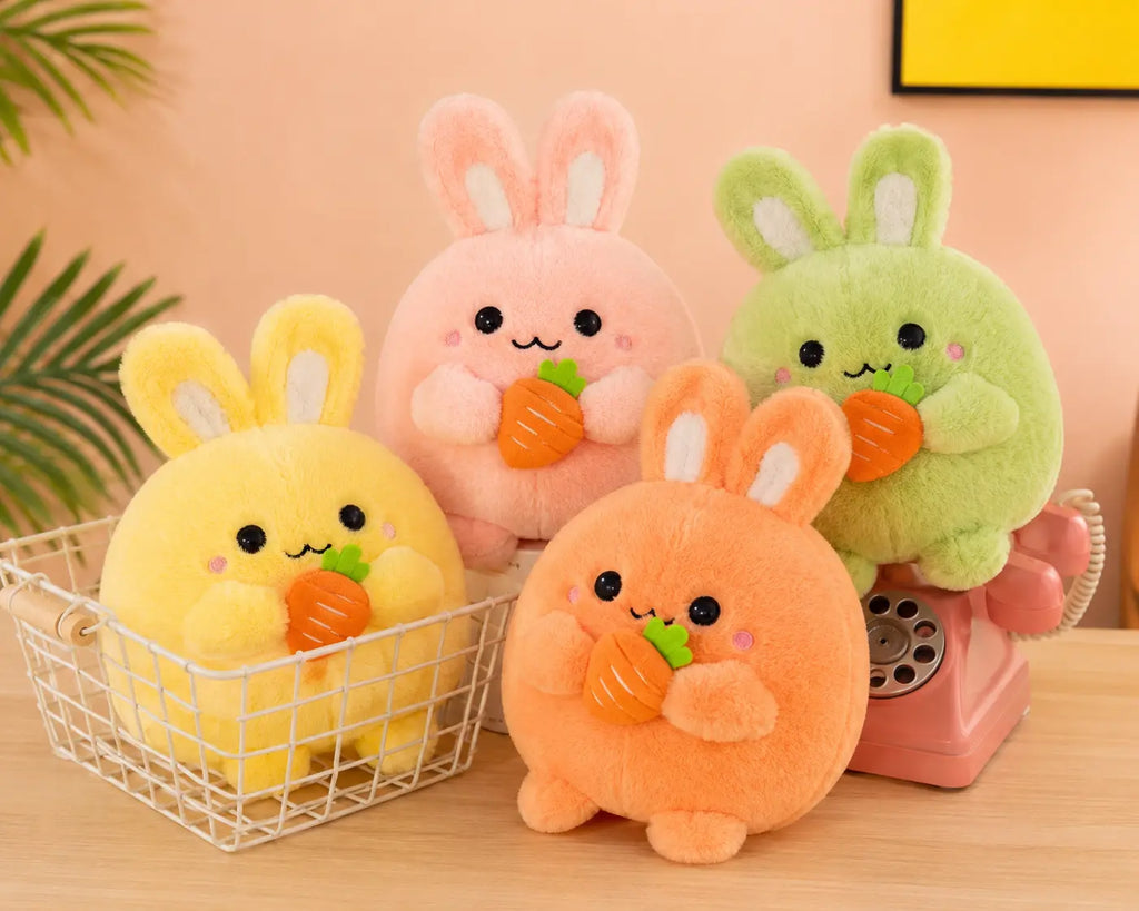 Rolex Cute Bunny Plush Toy with Carrot – Soft Stuffed Bunny Doll for Kids (Color as per Availability) (3+ Years)