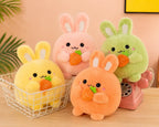 Rolex Cute Bunny Plush Toy with Carrot – Soft Stuffed Bunny Doll for Kids (Color as per Availability) (3+ Years)