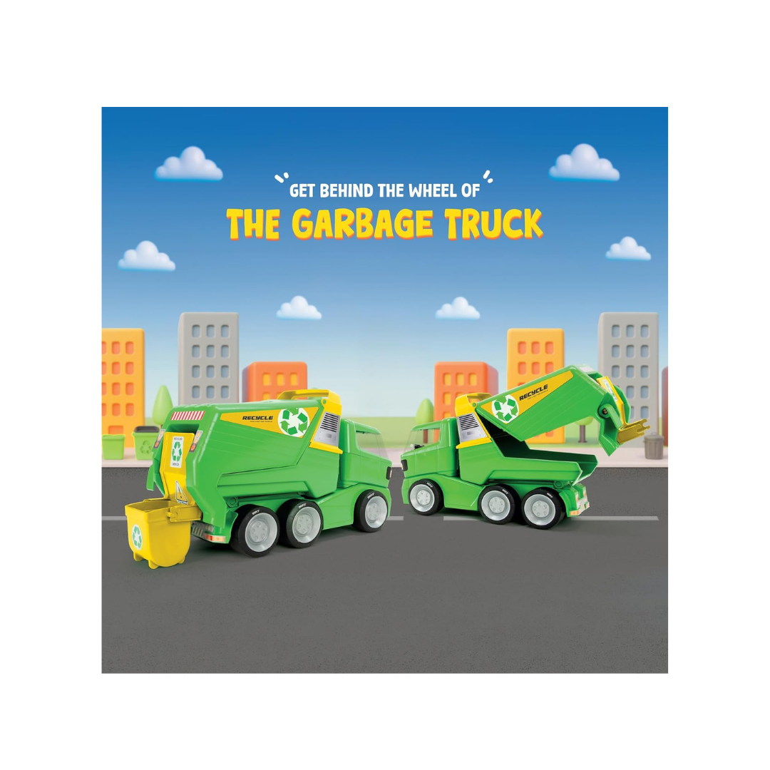 Funskool MOLTO Garbage Truck Toy, Recycle Truck for Kids, Learning and Pretend Play, Age 18 Months+