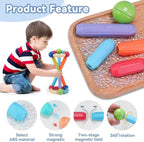 JUGU Magnetic Building Blocks Set – Creative STEM Construction Toy with Sticks & Balls -64 pieces