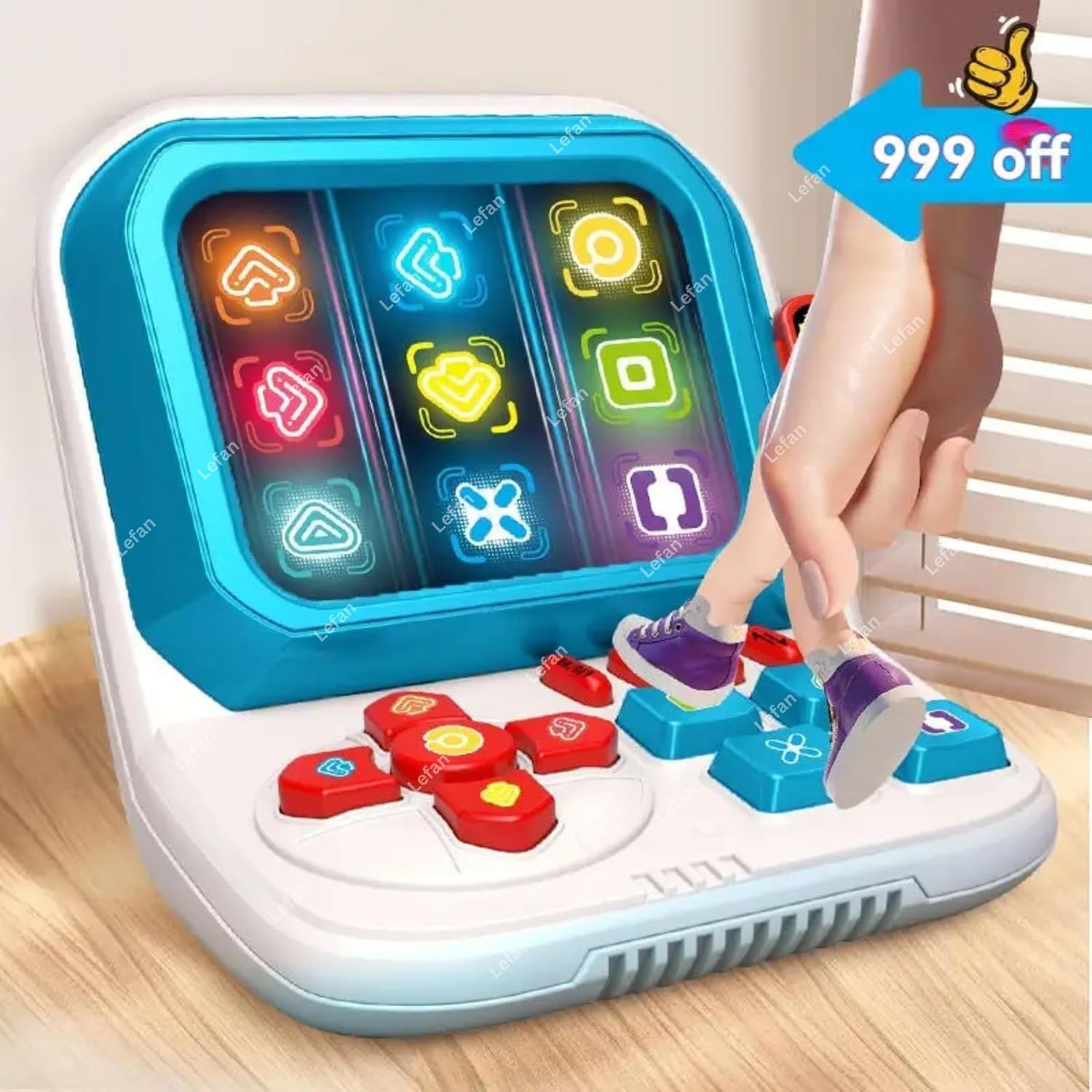 UB Collections Tabletop Electronic Finger Dance Rhythm Arcade Game with Light-Up Display & Musical Push-Button Console (3+ Years)