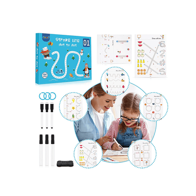 quality zone Toys Quality Zone Pen COntrol Training Exercise hand Control Book Rewritable Book For Kids (3 Years+)