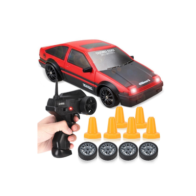 Jugunu RC Drift Car 1/24 2.4GHz 4WD Remote Control Sport Racing On-Road Vehicle with LED Light, Batteries and Drift Tires For Kids and Adults (4 Years+) (Design as Per Stock)