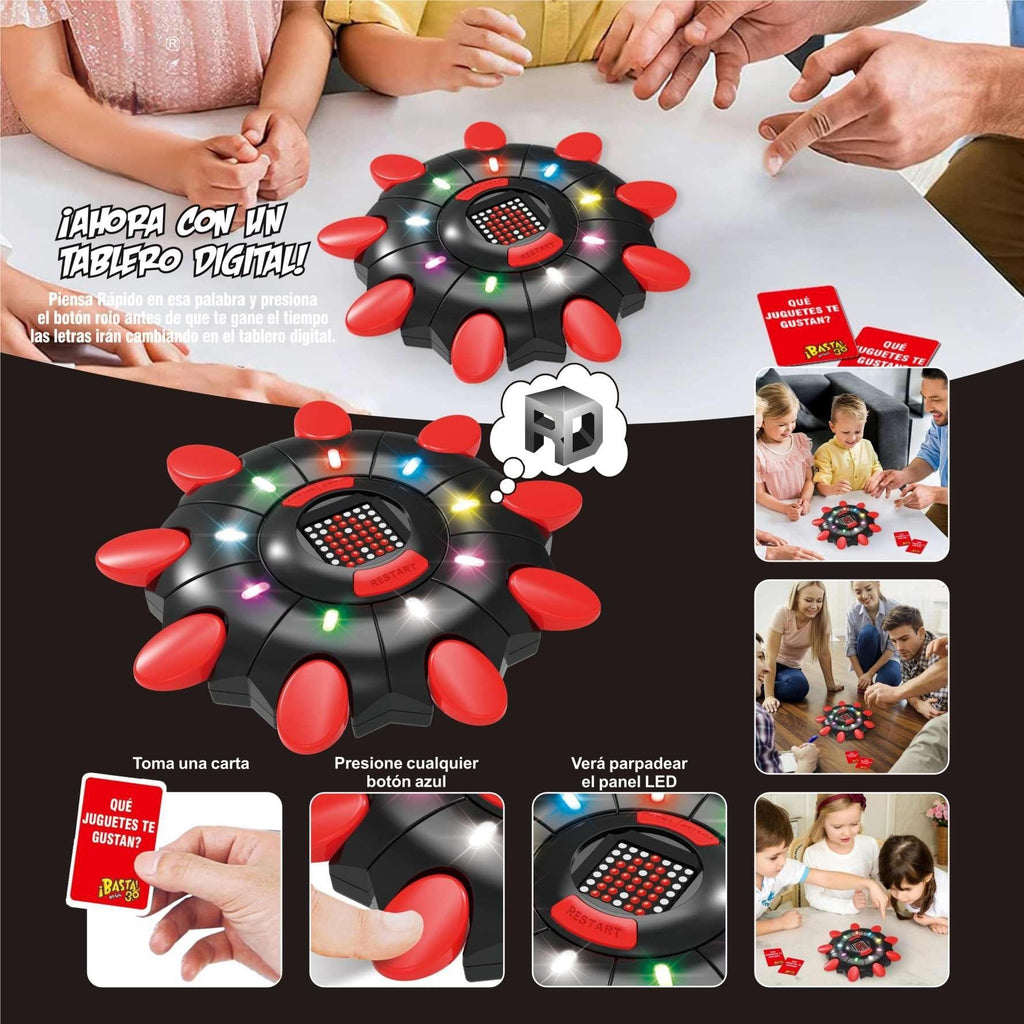 Jugnu Toys Electronic Fast-Paced Category Word Board Game with Digital LED Matrix Letter Display & Multi-Pedal Tapping Console (6+ Years)