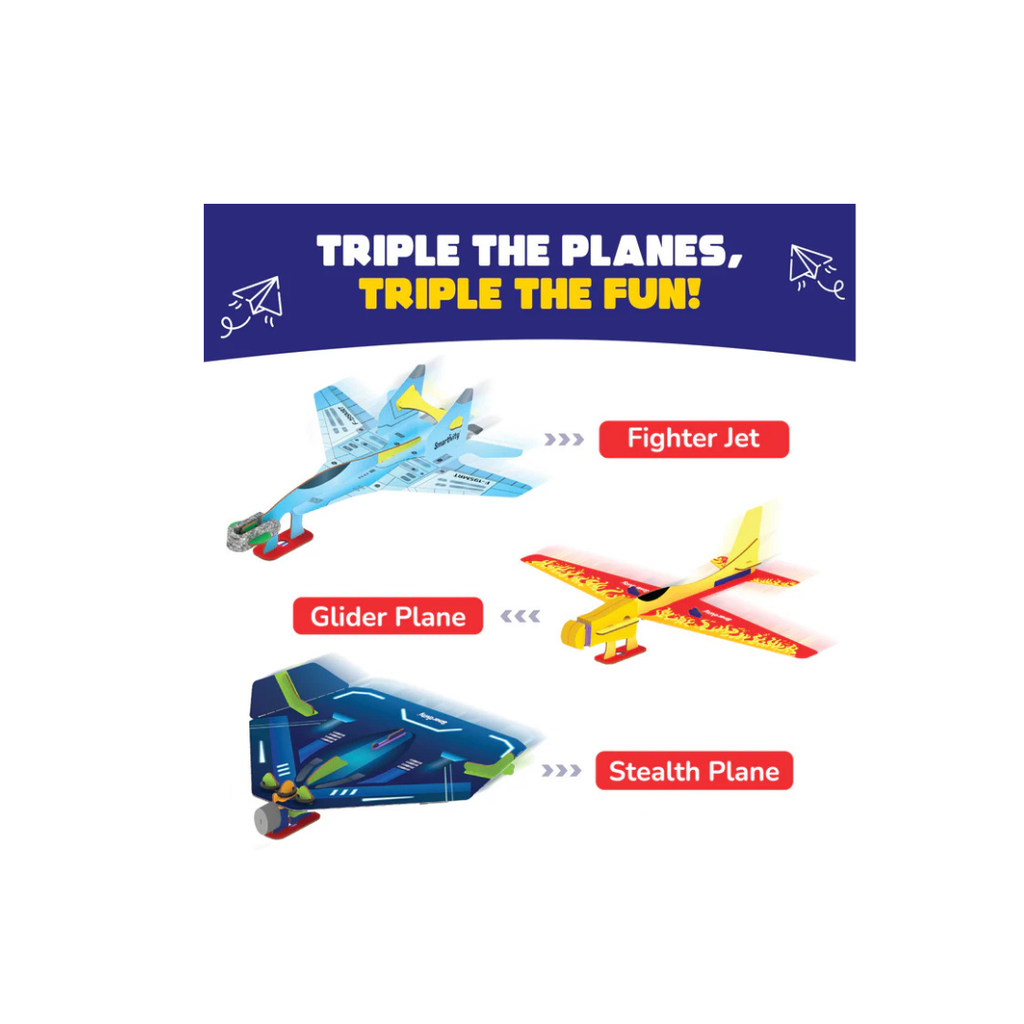 Airplane Launcher STEM Kit – Build & Launch 3 Model Planes