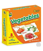 Vegetables Fun and Learn Puzzles Educational, Brain Development Puzzle Set For Kids (3 Years+)