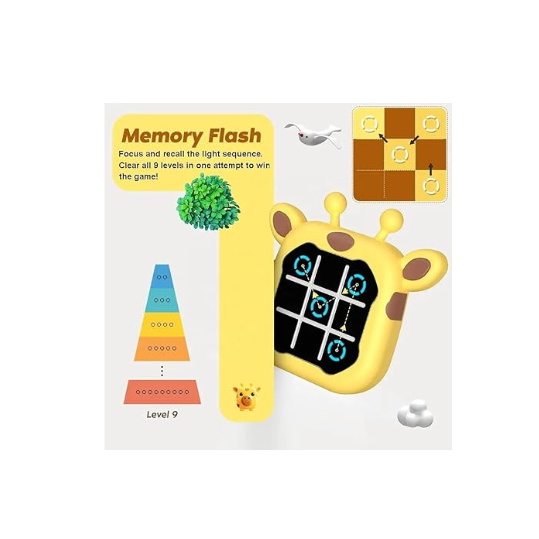 JB Tic Tac Toe Game Animal-Themed 2-in-1 Handheld Puzzle Game-133