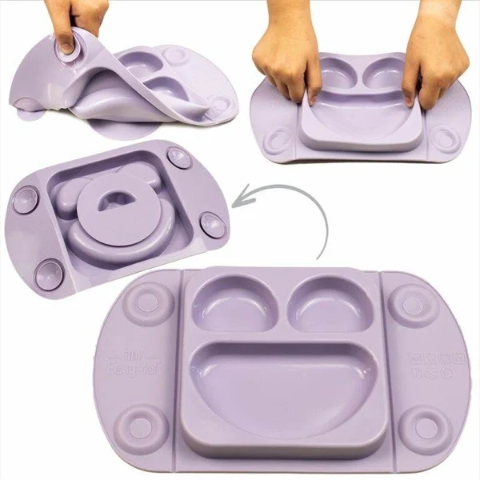EasyTots Mini Mat Silicone Suction Plate - Minimat Dino