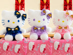 Rolex Cute Kitty Plush Soft Toy with Premium Bow – Assorted Colours (Blue, Purple & Pink) | Soft Stuffed Doll | Ages 3+