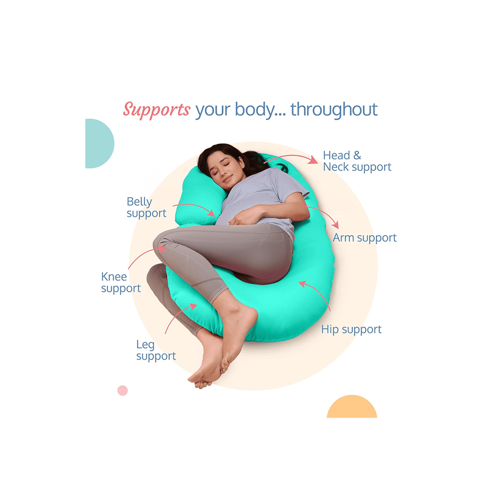 LuvLap Maternity Pillow for Pregnancy Sleeping, Maternity Pillow for Pregnant Women, C-Shaped Pillow, Full Body Pillow, Washable Cover, Ideal for Pregnant Women & Nursing Moms