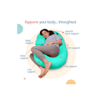 LuvLap Maternity Pillow for Pregnancy Sleeping, Maternity Pillow for Pregnant Women, C-Shaped Pillow, Full Body Pillow, Washable Cover, Ideal for Pregnant Women & Nursing Moms