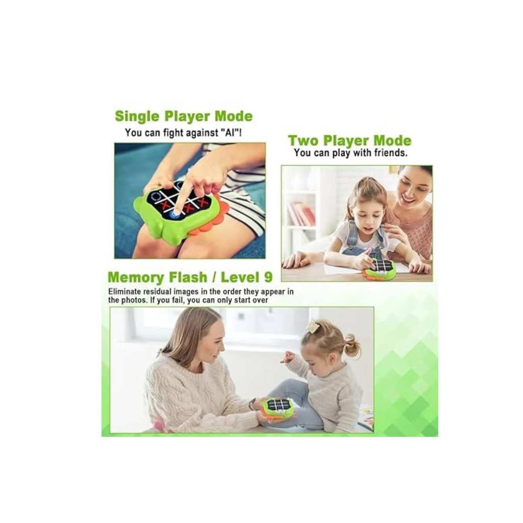 JB Tic Tac Toe Game Animal-Themed 2-in-1 Handheld Puzzle Game-133