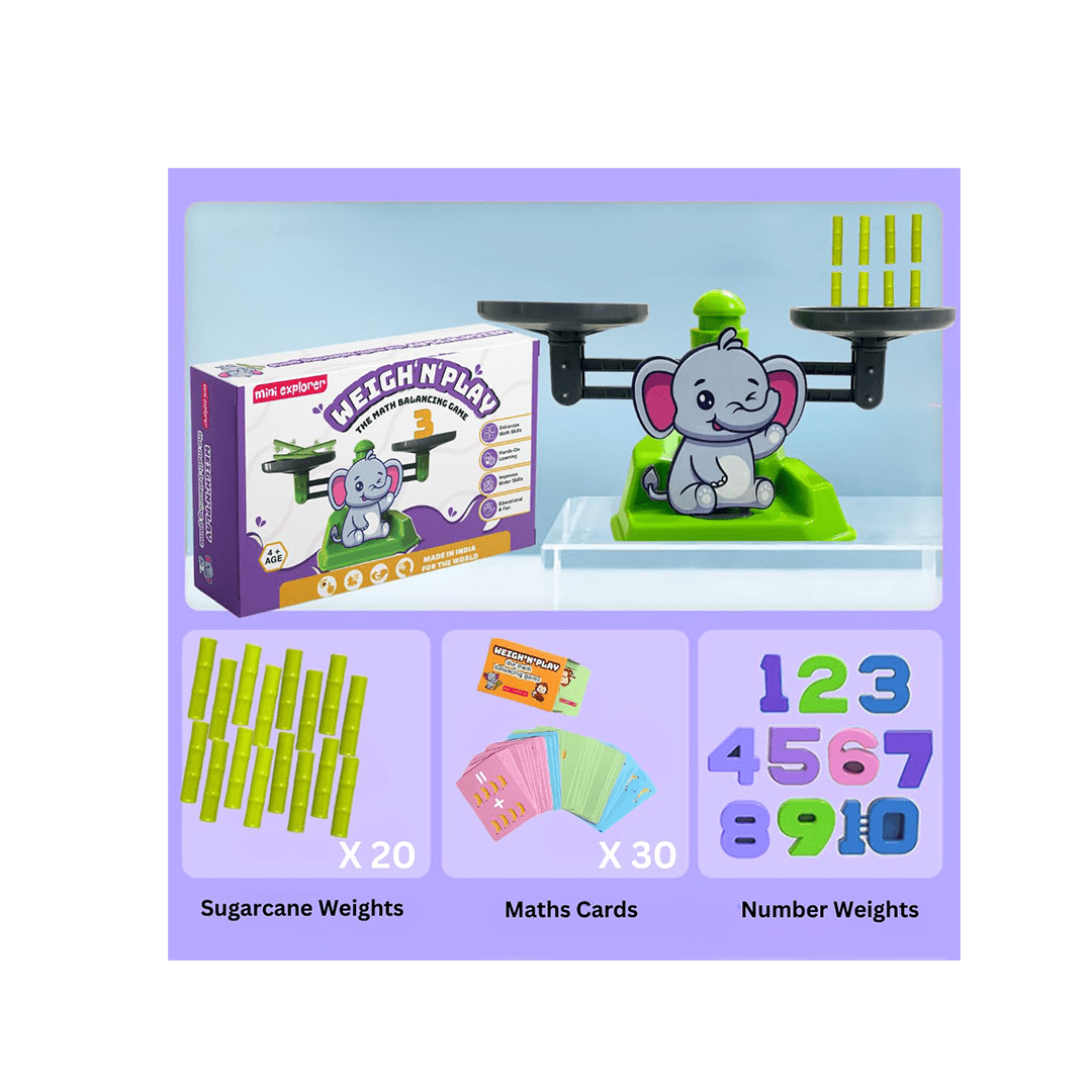 Baan Toys Toys Baan Toys MiniExplorer 2 in 1 Monkey and Banana Balancing Toy for Kids with Educational Math Counting Number Learning Activity Toy Engaging Preschool Game For Kids