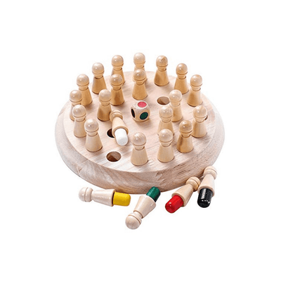 Extrokids Toys Extrokids Classic Wooden Color Memory Chess Intelligence Game Kids Toy Gift For Leisure Fun (4 -7 Years)