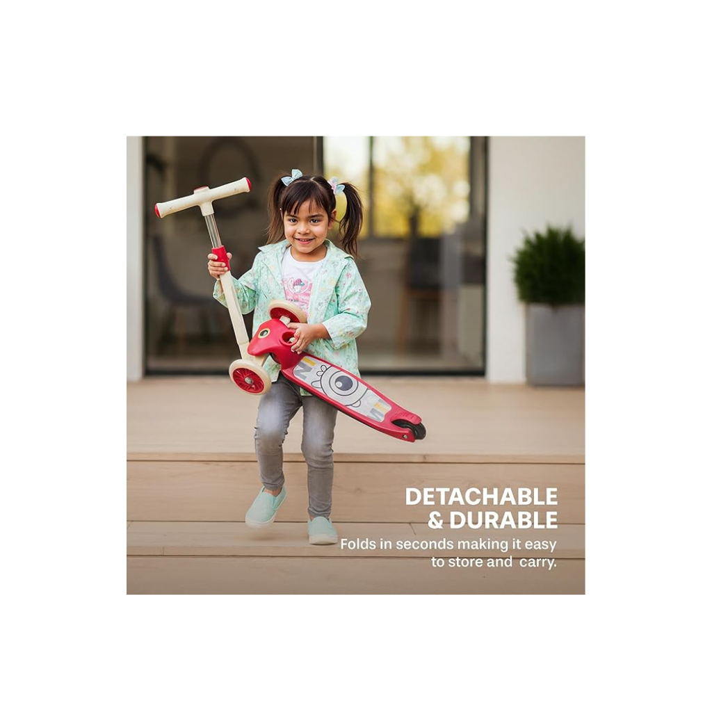 Baybee Skaterz Kick Scooter for Kids | 3 Wheel Kids Scooter with 3 Height Adjustable, LED Lights & Music | Skate Scooters Upto 50Kgs Weight Capacity | Runner Scooters for Kid 3 to 10 Years