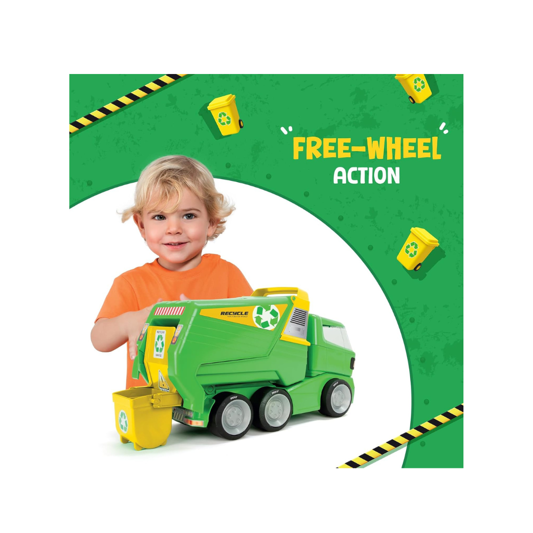 Funskool MOLTO Garbage Truck Toy, Recycle Truck for Kids, Learning and Pretend Play, Age 18 Months+