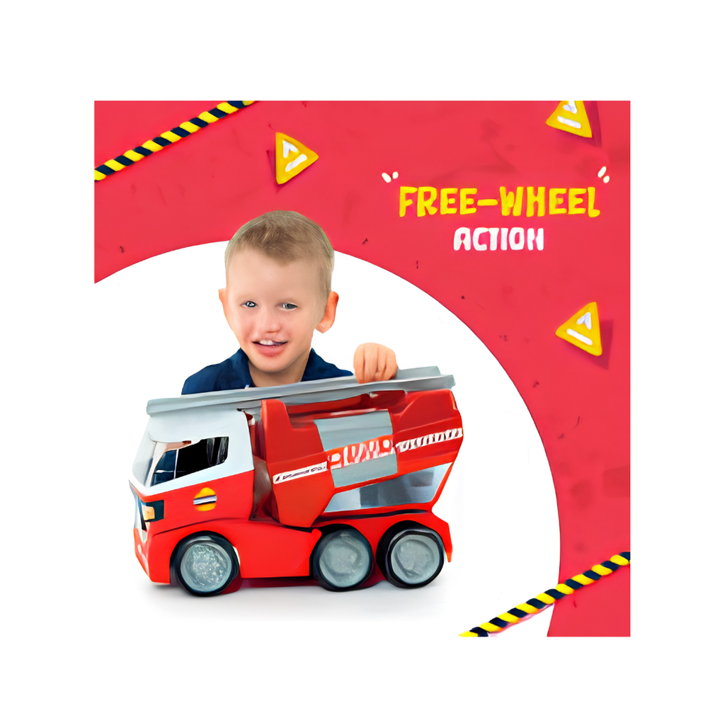 Funskool MOLTO Fire Truck Toy, Fire Rescue Vehicle for Kids, Pretend Play Toy, Age 3+