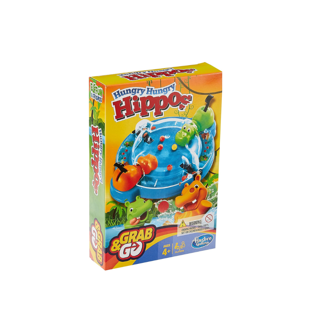 JB Impex Hungry Hungry Hippos Grab and Go Game Toy for Kids Age 4+ Years