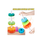 Spin Tower Stacking Toy – Colourful Ring Stacking Activity Toy