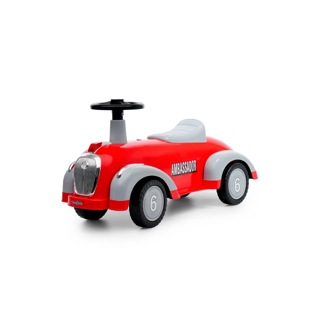 Kids Push and Ride Racer, Vintage Design Ride On Push Car with Horn, Music, Light - 1 to 3 Years Universal Wheels, Kids Indoor/Outdoor Toy Car for Boys and Girls - (Upto 20 Kg)