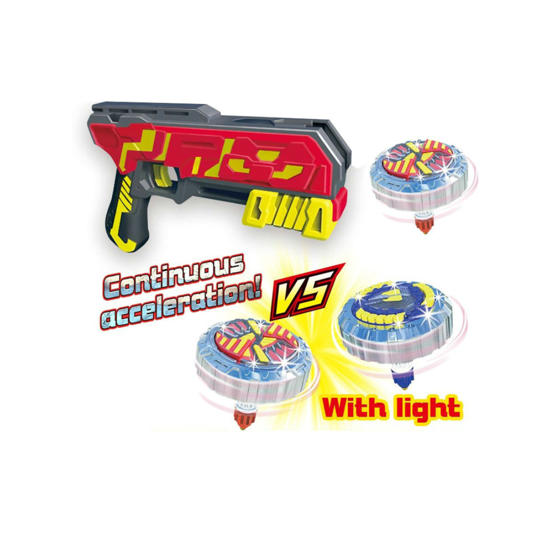 MM Toys LED Light-Up Spinning Top Launcher Gun Set 6-14 Years