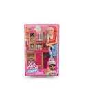 JUGU Alia Kitchen Doll Set | Beautiful Alia Doll with 6+ Kitchen Accessories, Small Kitchen Table | Imaginative Play time with Moveable Body Parts