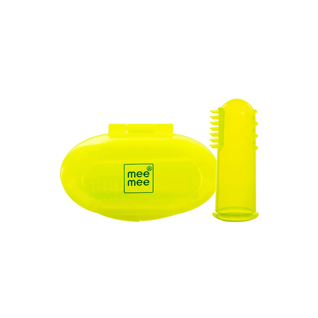 Mee Mee Baby Care Wider Bristles Mee Mee Unique Finger Brush & Gum Tongue Cleaner Set with Wider Bristles & Regular Bristles ( 9 Months+ )