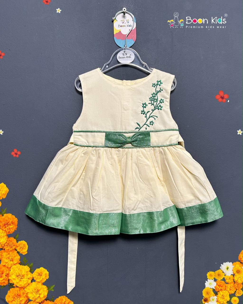 Boon Kids Girls Floral Embroidered Festive Dress For Kids