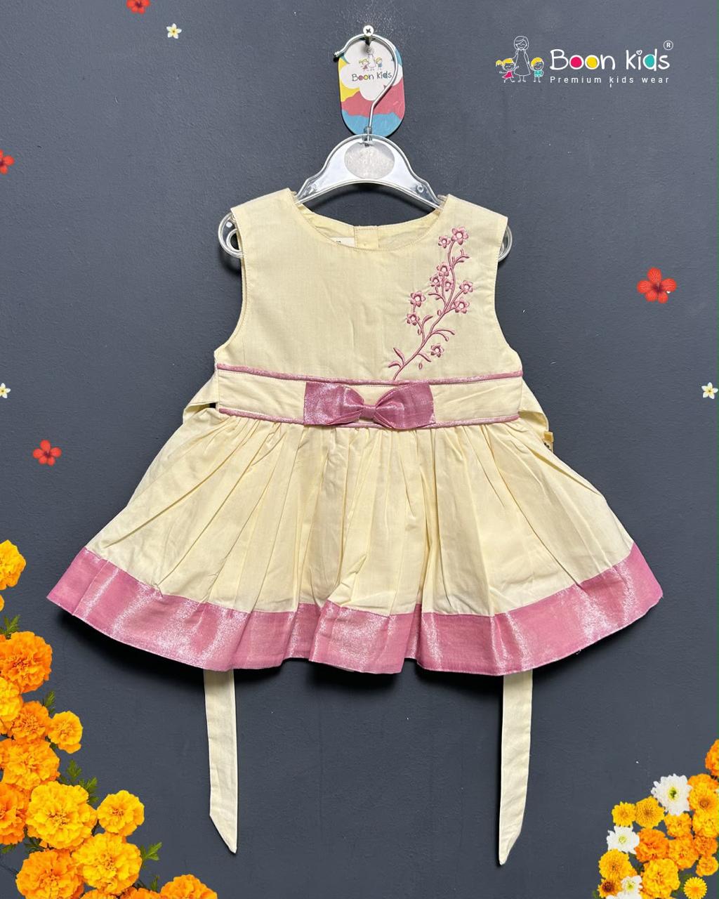 Boon Kids Girls Floral Embroidered Festive Dress For Kids