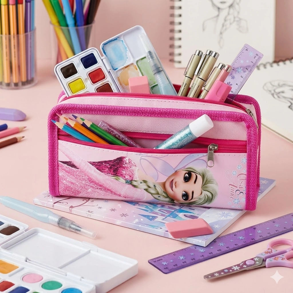 Princess zipper pencil pouch