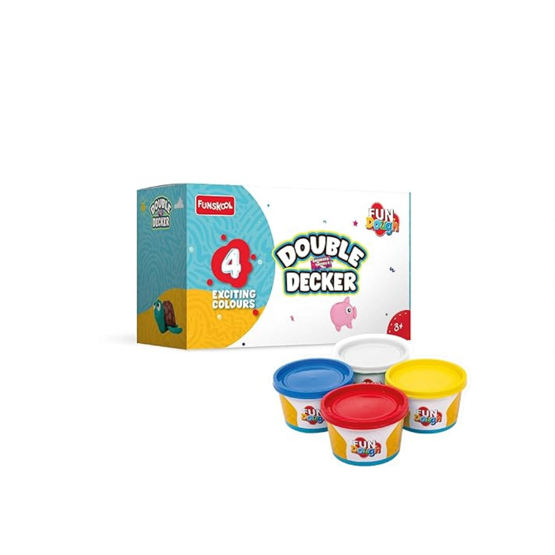 Colourful dough play set