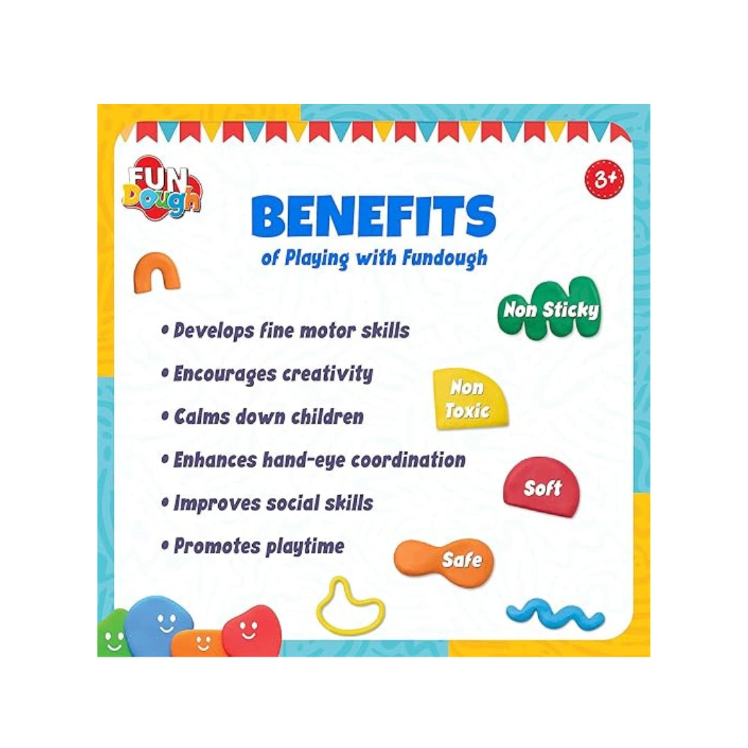 Colourful dough play set