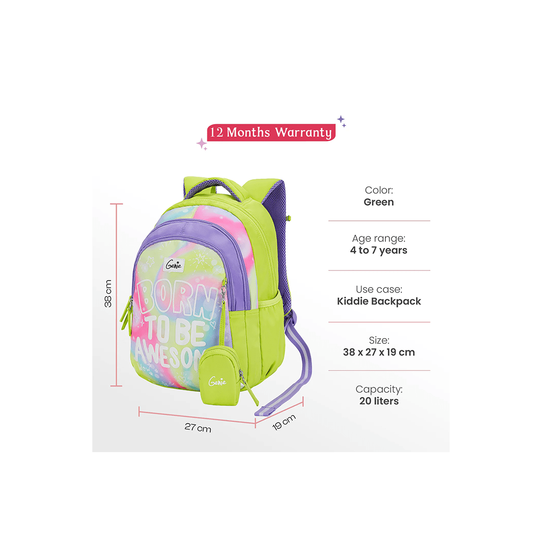 Genie Toys Genie Awesome Small Backpack for Kids (4-7 Years)