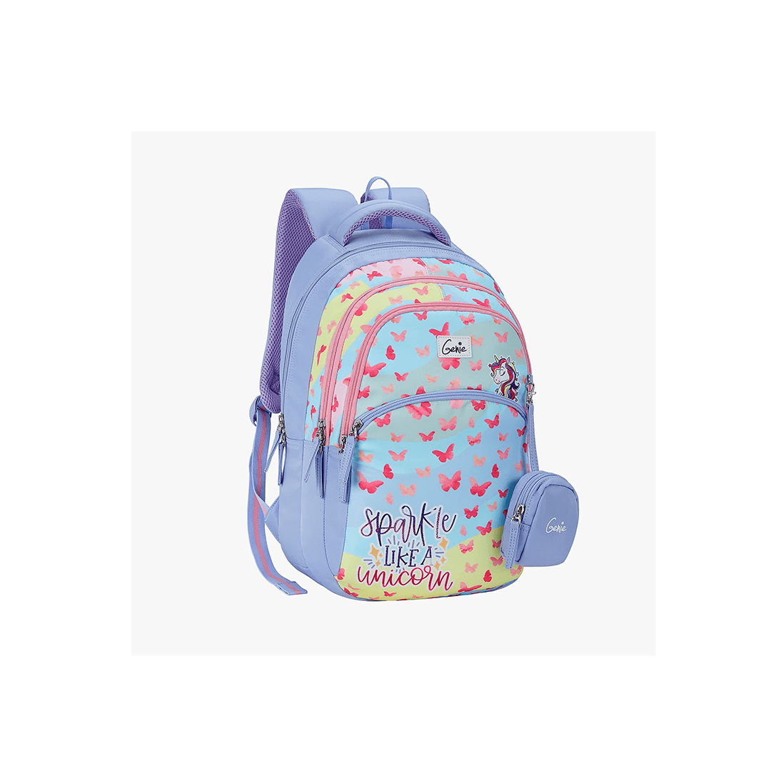 Genie Toys Genie Pixie 27L Lavender School Backpack For Kids