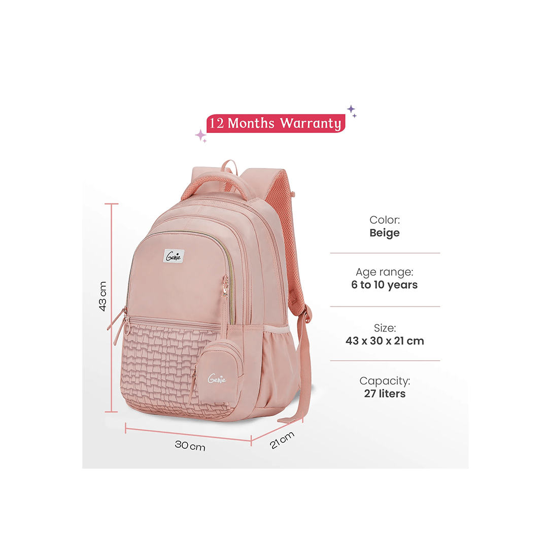 Genie Toys Genie Jewel 27L School Backpack For Kids