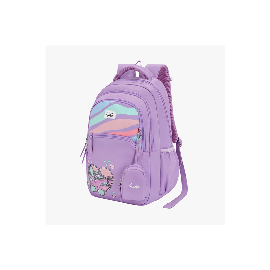 Genie Toys Purple Genie Starlight 27L School Backpack For Kids