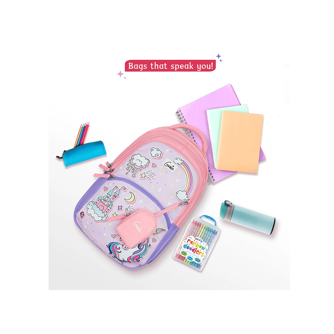 Genie Toys Genie Stardew 27L Pink School Backpack For Kids
