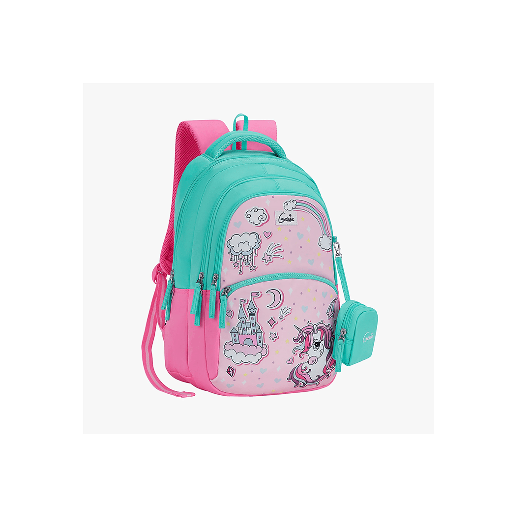Genie Toys Pink Genie Stardew 27L Pink School Backpack For Kids