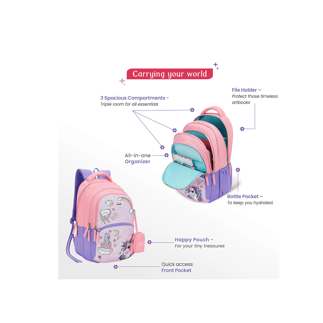 Genie Toys Genie Stardew 27L Pink School Backpack For Kids