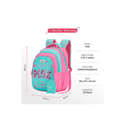 Genie Toys Genie Pinkpower Small Backpack for Kids (4-7 Years)