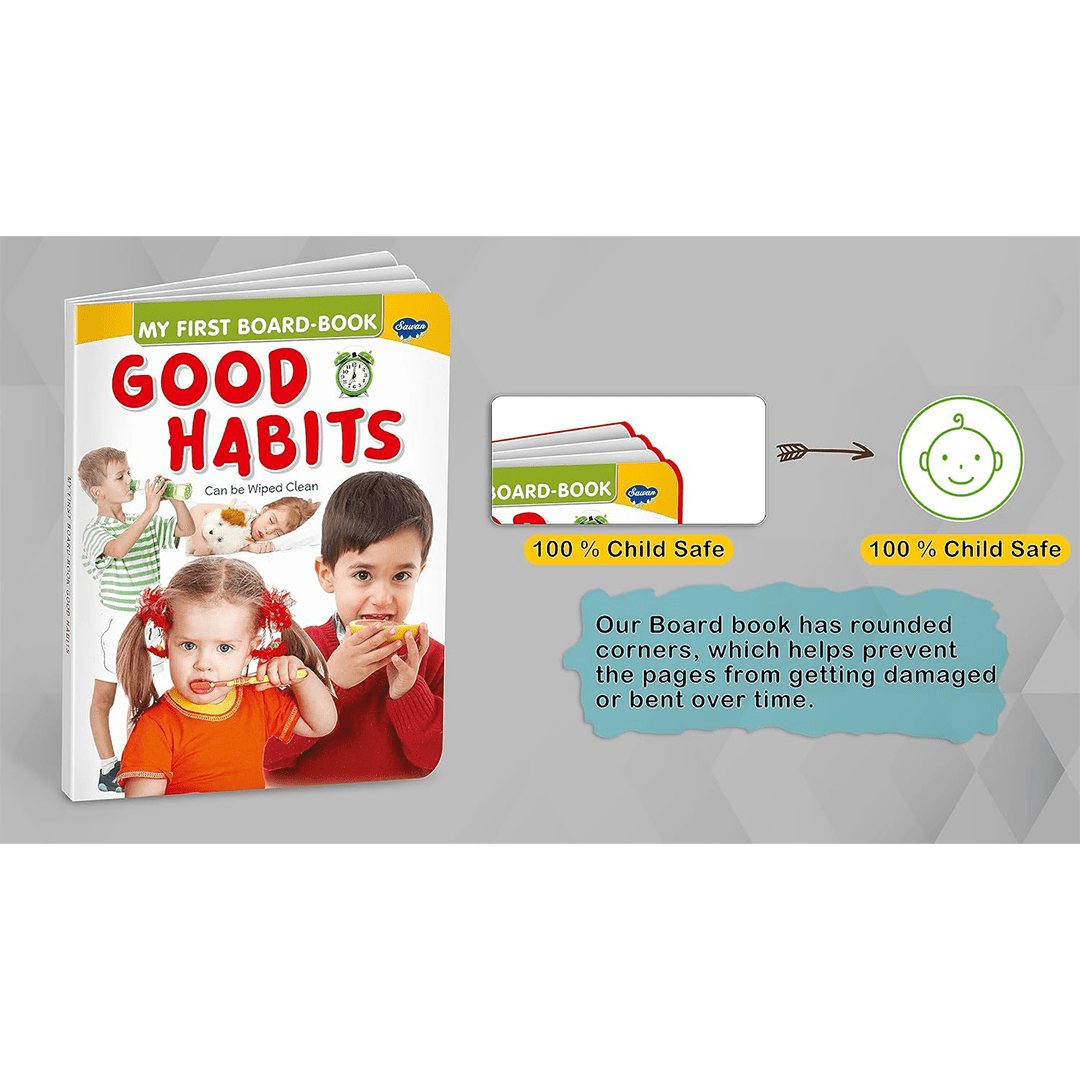 Sawan Books Sawan My First Board Books Good Habits | Big Size Board Book For Kids