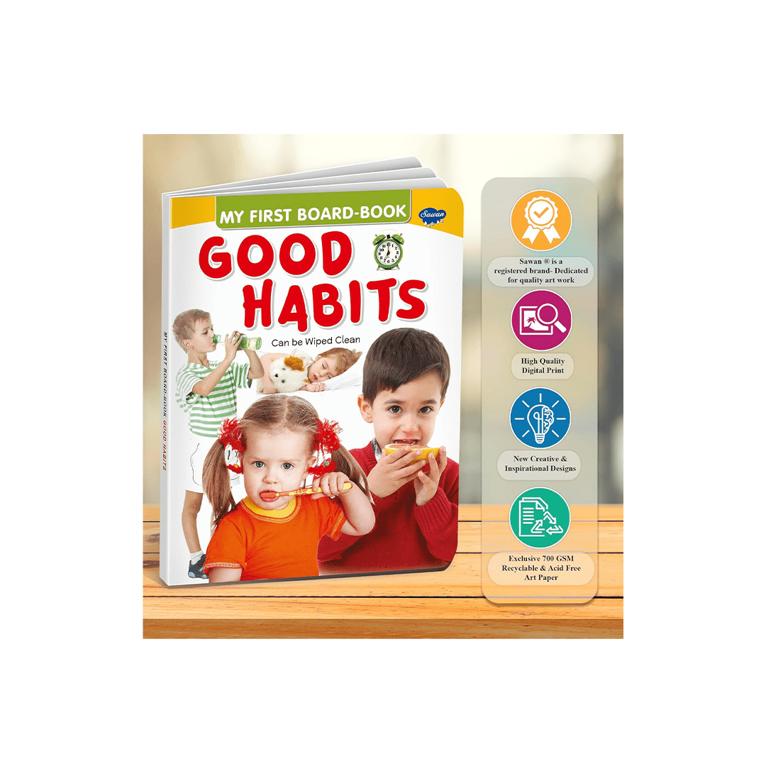 Sawan Books Sawan My First Board Books Good Habits | Big Size Board Book For Kids