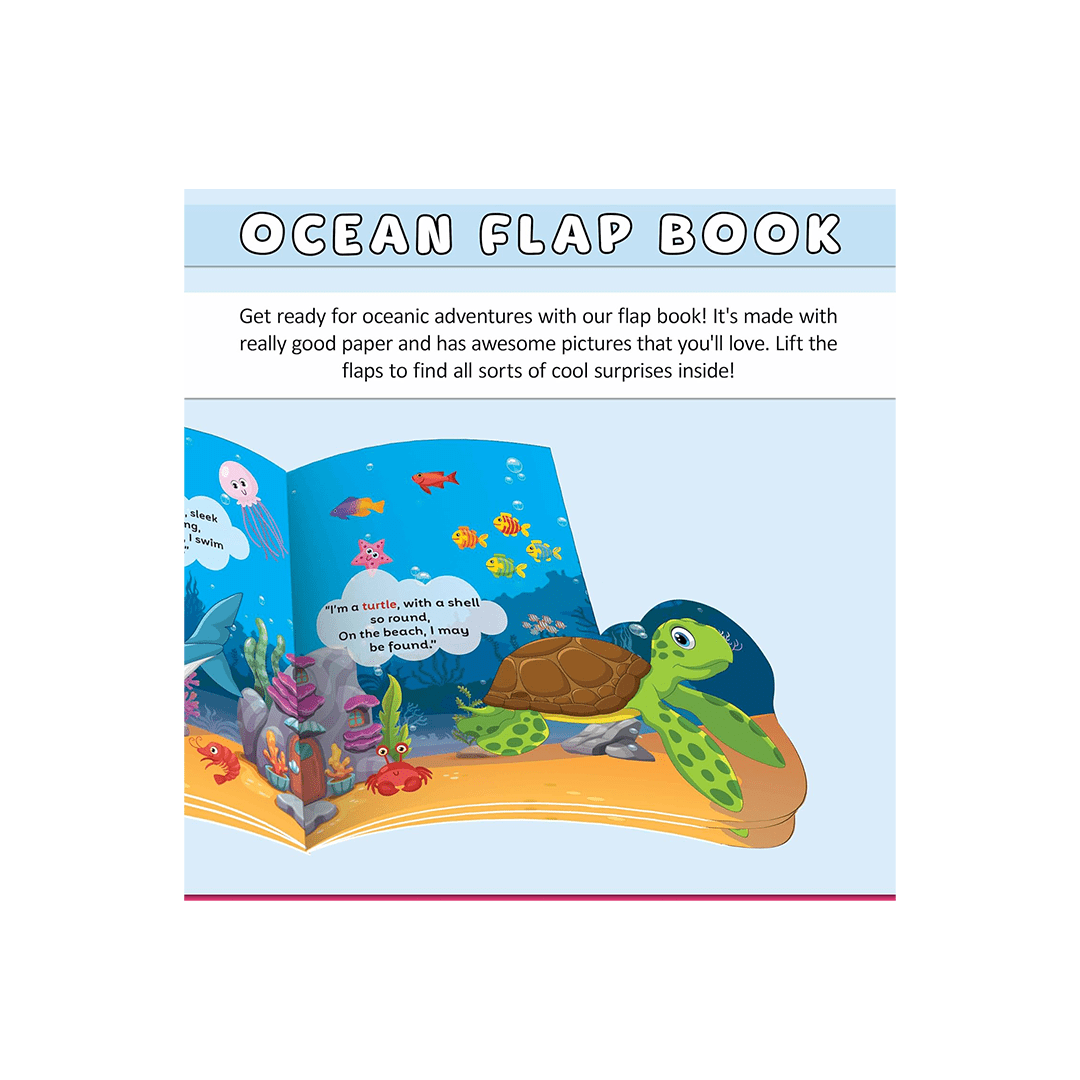 Gowoo Books Gowoo Under the Ocean Flap Book: Flap Book for Children, Colorful Underwater, Early Learning Adventure, learning book for kids for Ages 3-12