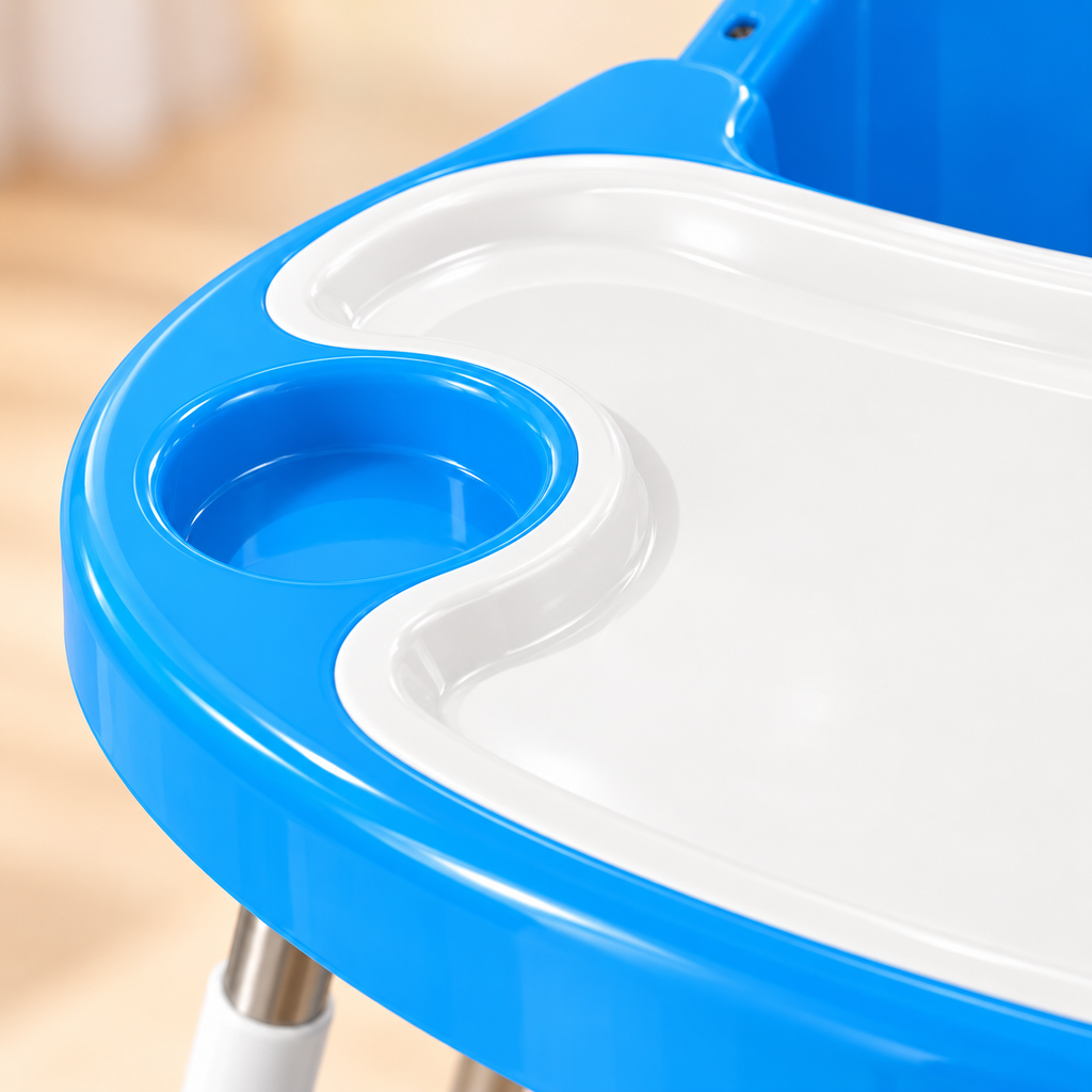 Star Baby High Chair with Tray & Footrest For New Born Babies Safety (6 Months-3 Years) Color as Per Available