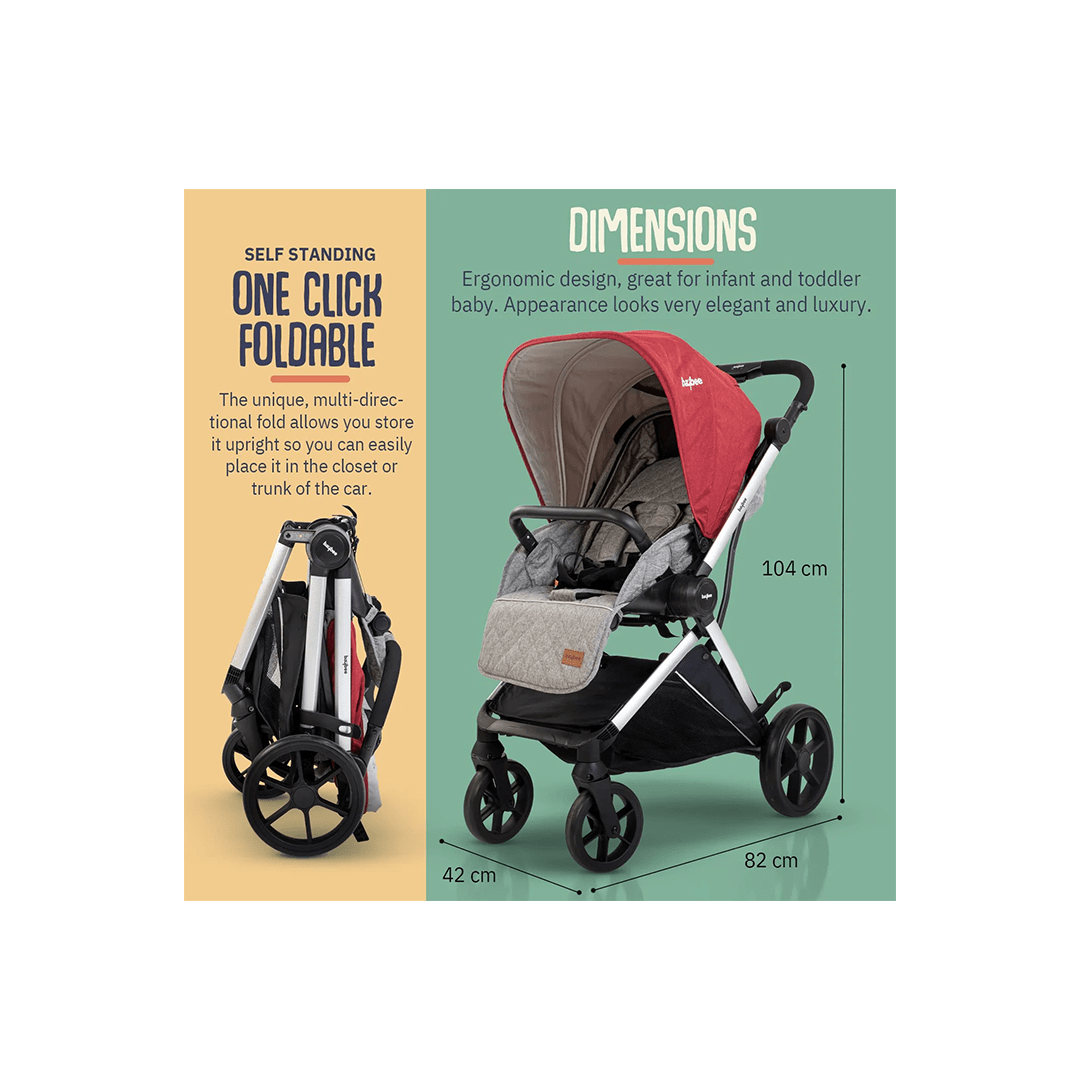 Baybee Other Gears Baybee infant Baby Pram Stroller With Aluminium Frame